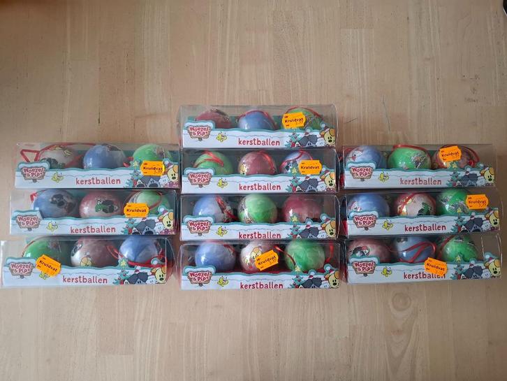 Kerstballen Woezel en Pip (30 stuks), Diversen, Kerst, Ophalen of Verzenden
