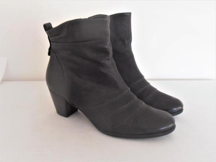 Gabor - prachtige donkerblauwe leren enkel laarzen - 40, Kleding | Dames, Schoenen, Zo goed als nieuw, Lage of Enkellaarzen, Blauw