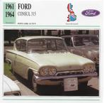 Ma718 autokaart ford consul 315 ( 1961 1964 ), Auto's, Ophalen of Verzenden, Zo goed als nieuw