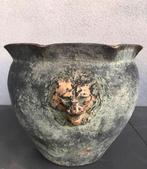 oud Hollandse kwaliteit NKF bloempot terracotta pot uniek, 25 tot 40 cm, Gebruikt, Binnen, Ophalen of Verzenden