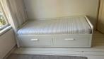 Ikea Brimnes 80 x 200, uitschuifbaar tot 160cm, Ophalen, Wit, Tweepersoons, 80 cm