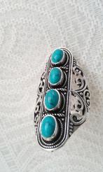 zilveren ring met turkoois /turquoise, Sieraden, Tassen en Uiterlijk, Ringen, Nieuw, Met edelsteen, Zilver, Dame of Heer