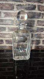 Kristallen Whisky Karaf met Zilveren Label, Ophalen of Verzenden