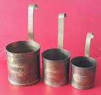 lot van 3 koperen maatbekers, Antiek en Kunst, Ophalen of Verzenden