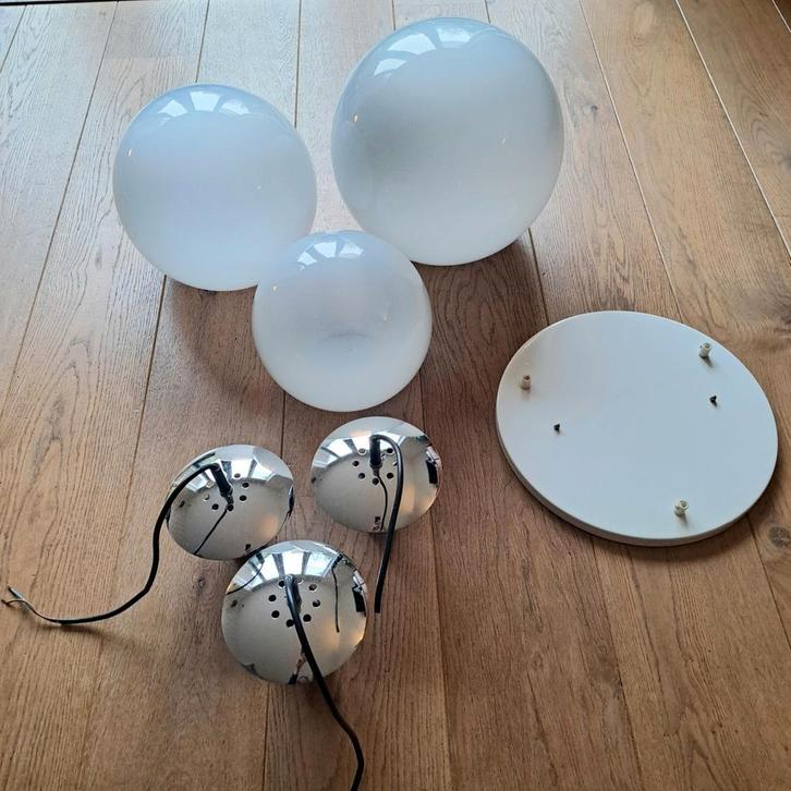 Liefhebber gezocht! Raak Ochtendnevel compositie, Huis en Inrichting, Lampen | Hanglampen, Gebruikt, Minder dan 50 cm, Glas, Ophalen