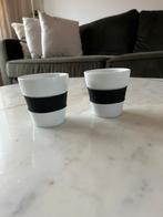 Twee kleine designer koffie kopjes van Contento (espresso), Overige stijlen, Glas of Glazen, Ophalen of Verzenden, Zo goed als nieuw