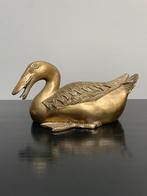 Antieke bronzen eend, Ophalen of Verzenden, Brons