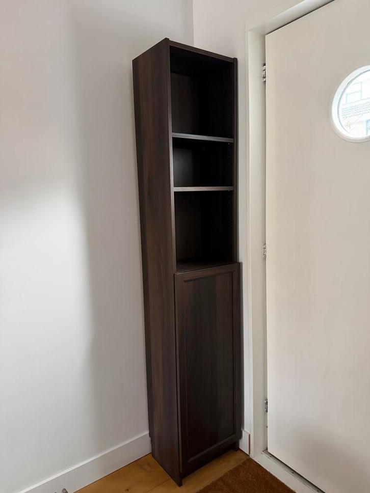 Ikea Billy Boekenkast - Donkerbruin, Huis en Inrichting, Kasten | Boekenkasten, Gebruikt, Minder dan 50 cm, 200 cm of meer, 25 tot 50 cm