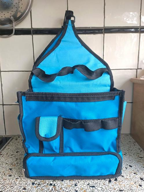 Scraptas hobbytas blauw met veel vakjes en houders., Hobby en Vrije tijd, Scrapbooking, Gebruikt, Overige merken, Ophalen of Verzenden