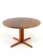 Vintage ronde 2x verlengbare eettafel Deens Korup, -, Verzenden, -, Vijf personen of meer