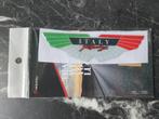 Italy Italiaanse Racing vlag sticker 13x3,5 cm / auto motor, Ophalen of Verzenden, Nieuw, Auto of Motor