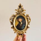 Vintage baroklijstje met bolglas, *, Gebruikt, Verzenden, *