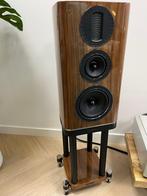 Wharfedale Aura 2 speakers incl. Elysian stands, Zo goed als nieuw, 120 watt of meer, Front, Rear of Stereo speakers, Ophalen