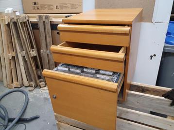 Houten ladeblok met 3 Lades voor hangmappen