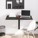 Wandbureau inklapbaar zwart hout, Ophalen, Zo goed als nieuw