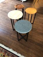 Diverse bijzettafeltjes plantentafeltjes, Ophalen, Minder dan 55 cm, Metaal of Aluminium, Rond