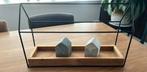 Woonaccessoire huisje/plantenbak hout/metaal, Huis en Inrichting, Woonaccessoires | Overige, Ophalen of Verzenden, Zo goed als nieuw
