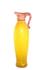 Schitterende Murano Scavo Sierkan Geel Oranje Glas, Antiek en Kunst, Antiek | Glas en Kristal, Verzenden