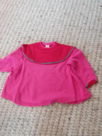 Oilily sweater rood met roze maat 140