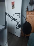 Studiomicrofoon met Statief en Popfilter, Muziek en Instrumenten, Microfoons, Ophalen, Zo goed als nieuw, Studiomicrofoon