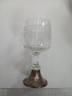 Vintage Wijnglas met Zilveren Voet, Ophalen of Verzenden