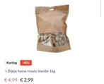 Paarden horse treats Vanille of kruiden 1kg, Ophalen of Verzenden, Overige soorten