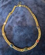 Goudkleurige ketting Anna Nina 41-47 cm, Ophalen of Verzenden, Zo goed als nieuw, Goud, Met edelsteen