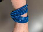 Swarovski Slake armband, keer, Nieuw, Blauw, Leer, Ophalen of Verzenden