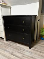 Zwarte HEMNES ladekast Ikea, Huis en Inrichting, Ophalen, Gebruikt, 100 tot 150 cm, 3 of 4 laden
