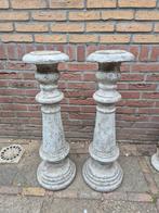 2 betonnen zuilen / kandelaren, Huis en Inrichting, Woonaccessoires | Zuilen en Pilaren, Ophalen, Zo goed als nieuw