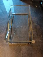 Moderne salontafel met glazen blad, Ophalen, Gebruikt, Glas, Modern