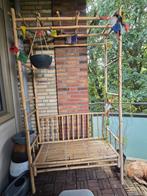 Bamboe Loungebank met Overkapping, Tuin en Terras, Ophalen, Gebruikt, Hout