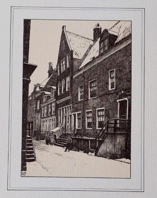 AMSTERDAM .. 2de Leliedwarsstraat .. L.W.R. Wenckebach., Antiek en Kunst, Kunst | Etsen en Gravures, Ophalen of Verzenden
