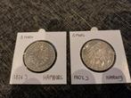 Set 2 Stuks 5 Mark Hamburg Duitsland Zilver, Postzegels en Munten, Ophalen of Verzenden, Duitsland, Setje, Zilver