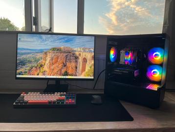 Black RGB Game Pc / Ryzen 5 5600 / Rtx 4060 / 16Gb / 512Gb beschikbaar voor biedingen