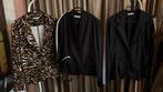 Vera Jo Travelstof Blazer L stretch nieuw zwart tijger, Zwart, Maat 42/44 (L), Ophalen of Verzenden, Zo goed als nieuw