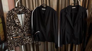 Vera Jo Travelstof Blazer L stretch nieuw zwart tijger beschikbaar voor biedingen