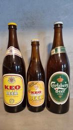 Vintage bierflessen Cyprus – KEO & Carlsberg – jaren ’80/’90, Verzamelen, Biermerken, Ophalen of Verzenden, Zo goed als nieuw
