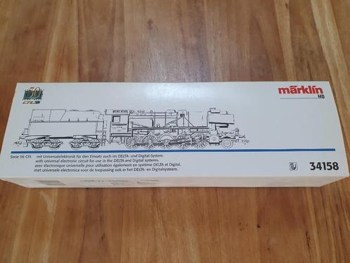 Märklin 34158. Stoomlokomotief serie 56 CFL zgan in de OVP, Hobby en Vrije tijd, Modeltreinen | H0, Zo goed als nieuw, Locomotief