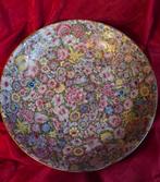 Groot Chinees porseleinen bord – Millefleurs decor – 40 cm –, Ophalen of Verzenden