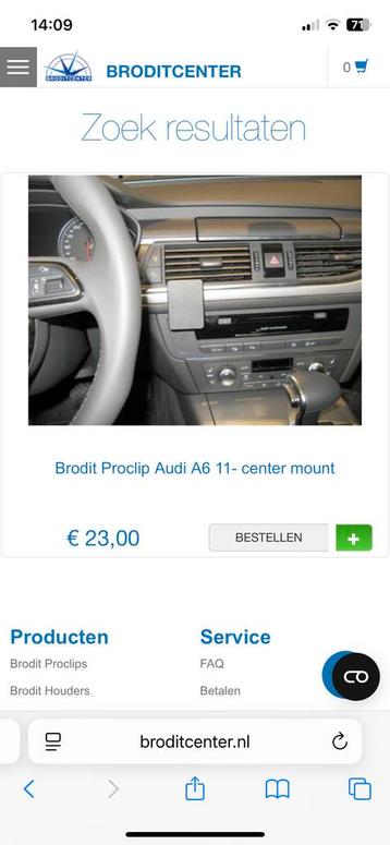 Brodit Clip Audi A6 - C7 beschikbaar voor biedingen