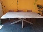 200 x 100 Goossens Eiken Eettafel, Ophalen, 50 tot 100 cm, Zo goed als nieuw, 150 tot 200 cm