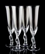 Set van 4 originele Fabergé champagne glazen, Antiek en Kunst, Antiek | Glas en Kristal, Ophalen