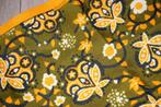 Coupon 100% katoen bali batik stof groen/geel bloemen #3298, Nieuw, Groen, 30 tot 120 cm, 30 tot 200 cm