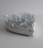 Metalen hart met glaasjes voor waxinelichtjes., Huis en Inrichting, Woonaccessoires | Kandelaars en Kaarsen, Ophalen of Verzenden