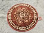 Vintage Perzisch rond wol vloerkleed Radjah pink 50x50cm