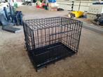 Kleine stevige zwarte hondenbench 50x34x39 metalen bak, Dieren en Toebehoren, Ophalen of Verzenden, Gebruikt