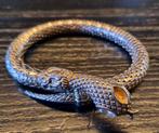Vintage slangen armband, Ophalen of Verzenden, Gebruikt, Zilver