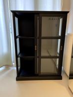 IKEA MALSJÖ (vitrine kast) zwart, Huis en Inrichting, Kasten | Vitrinekasten, Met plank(en), 25 tot 50 cm, Overige materialen