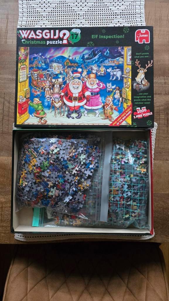 Wasgij Christmas Puzzle 17 - Elf Inspection!  rookvrij, Hobby en Vrije tijd, Denksport en Puzzels, Zo goed als nieuw, Legpuzzel